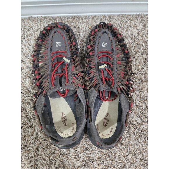 Keen Uneek Two Cord Bungee Brown Red Slingback Sandal Sz 10 Hiking Outdoors main image 7